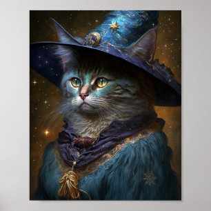 Poster Art Imaginaire Chat Witch