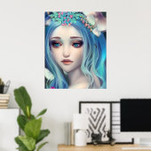 Poster Art Imaginaire Ethéal | Beau Anniversaire Fairy (Bureau à domicile)