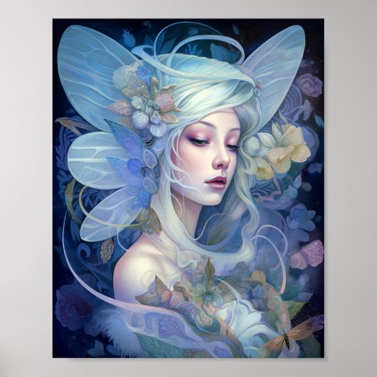 Poster Art Imaginaire Fairy Bleu (Devant)
