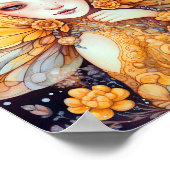 Poster Art Imaginaire Fée Jaune Cute (Coin)