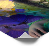 Poster Art Imaginaire Fée Vert Violet (Coin)