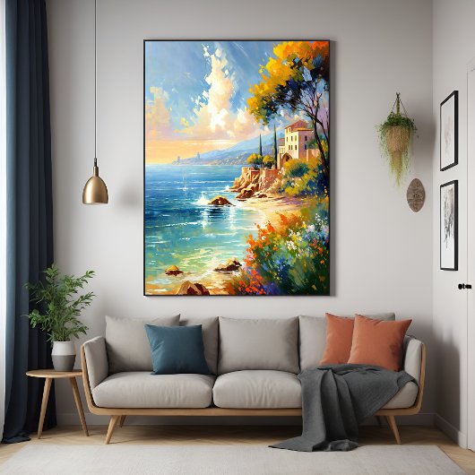 Poster Art impressionniste de la côte méditerranéenne