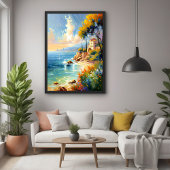 Poster Art impressionniste de la côte méditerranéenne