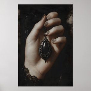 Poster Art imprimable pendentif gothique victorien sombre