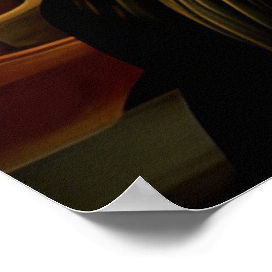 Poster [Art imprimable] Rire Mona Lisa (Coin)