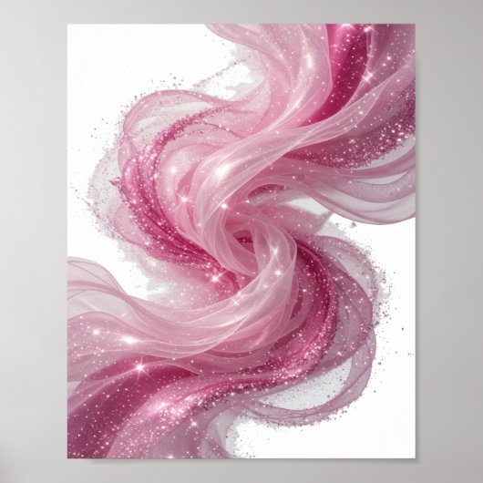 Poster Art imprimé d'art abstrait argent ABSTRACT ART v3 (Devant)