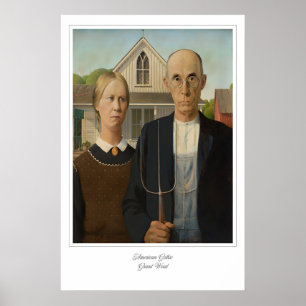 Poster Art imprimé gothique américain Classique Midwest a
