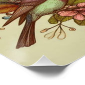 Poster Art Imprimer Oiseaux Chanson À L'Automne (Coin)