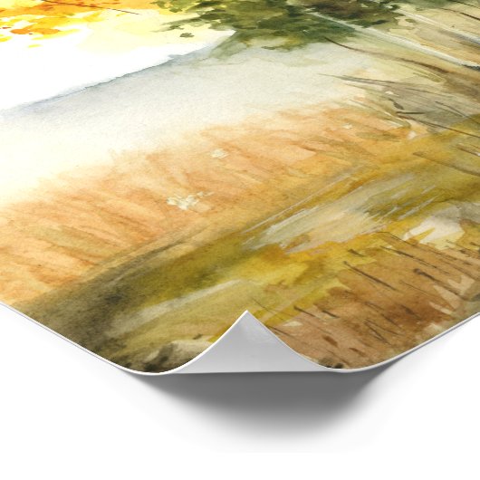 Poster Art imprimer paysage automne (Coin)