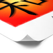 Poster Art Imprimer Symbole chinois pour la paix au couch (Coin)