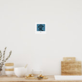 Poster Art Imprimer Symbole Chinois Pour L'Amour Sur Turq (Cuisine)