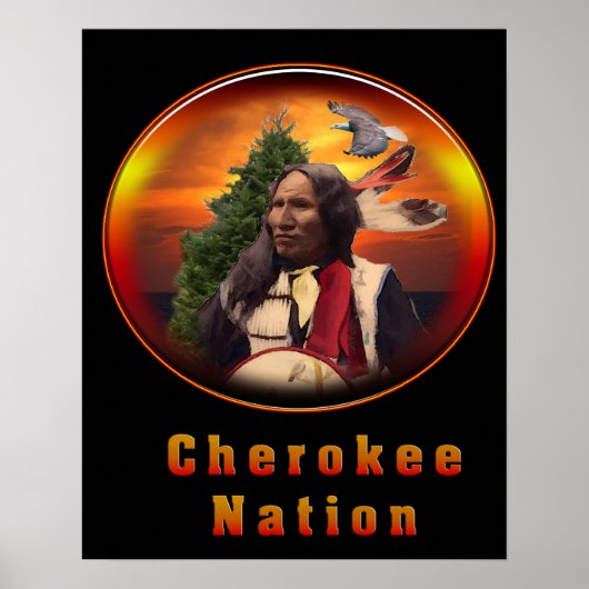 Poster Art indien cherokee (Devant)