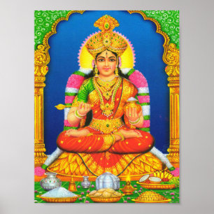 Poster Art indien Lakshmi déesse Religion hindoue