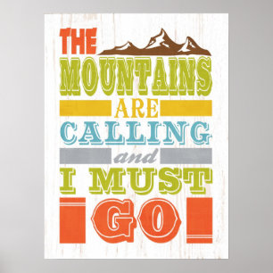 Poster Art inspirant - Les montagnes