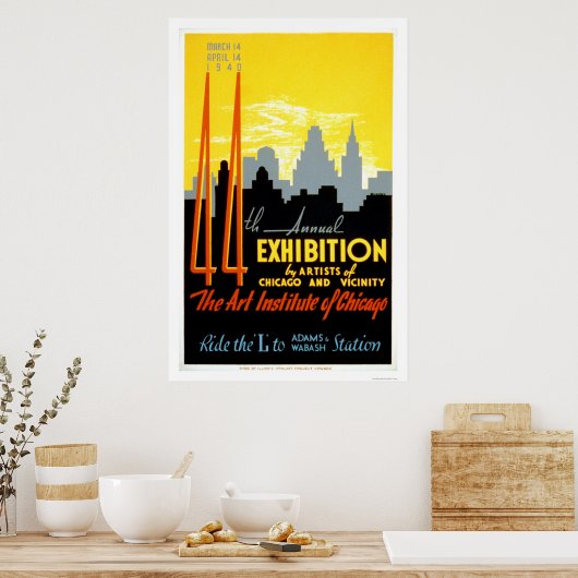 Poster Art Institute Chicago 1940 WPA (Cuisine)