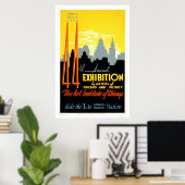 Poster Art Institute Chicago 1940 WPA (Bureau à domicile)