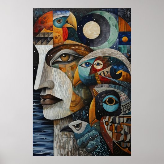 Poster Art inuit : Vie et animaux arctiques (Devant)