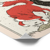 Poster Art japonais Fox (Coin)