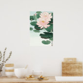 Poster Art japonais Nénuphar rose (Cuisine)