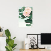 Poster Art japonais Nénuphar rose (Bureau à domicile)