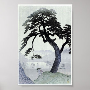 Poster Art japonais Ukiyo-E de bois de graveur d'arbre