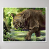 Poster Art Javan Rhino (Devant)