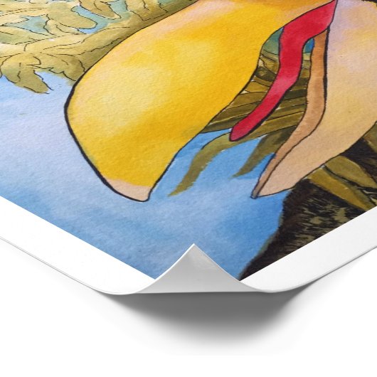 Poster Art "Knock Knock Bird" par Mike Quinn (Coin)