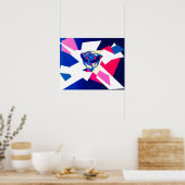 Poster Art "Knott World" Bleu (Cuisine)