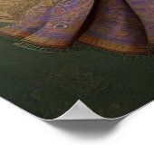 Poster Art Krishna au clair de lune : divinité de la flût (Coin)
