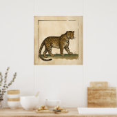 Poster Art léopard de style simple (Cuisine)