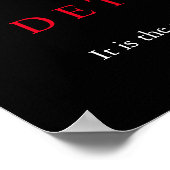 Poster Art Lion de détermination motivationnelle noir et  (Coin)