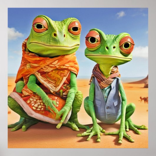 Poster Art Lizard de famille (Devant)