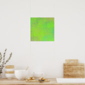 Poster Art marbré vert citron moderne (Cuisine)