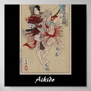 Poster Art martial de Japonais d'Aikido