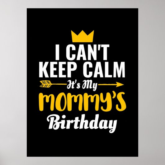 Poster Art Mère | C'Est Mon Anniversaire De Maman (Devant)
