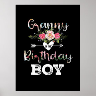 Poster Art Mère   Mamie D'Un Enfant Anniversaire Annivers