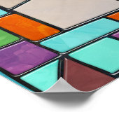 Poster Art mignon de mosaïque d'éléphant coloré (Coin)