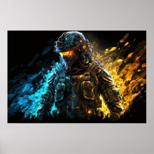 Poster Art Militaire Personne