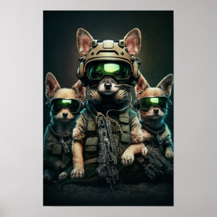 Poster Art Military Dogs