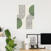Poster Art minimal du milieu du siècle (Bureau à domicile)