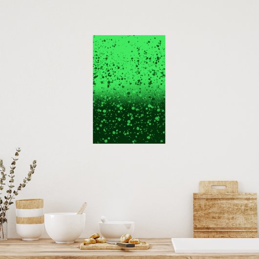 Poster Art minimaliste émeraude riche (Cuisine)