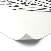 Poster Art minimaliste en ligne de fleurs (Coin)