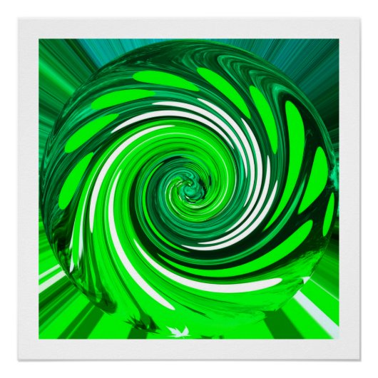 Poster Art mixte vert (Devant)