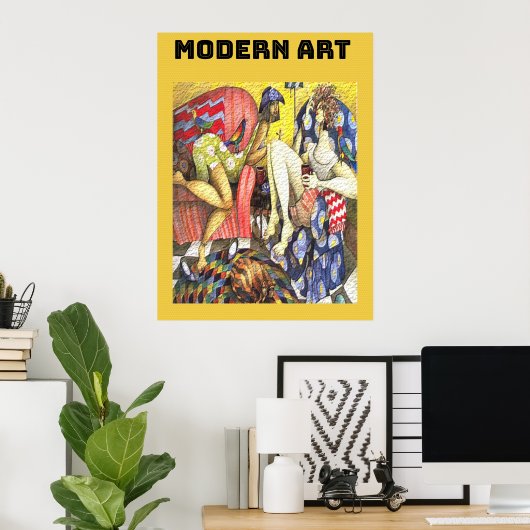 Poster Art moderne (Bureau à domicile)