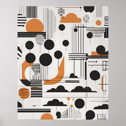 Poster Art moderne Abstrait (Devant)