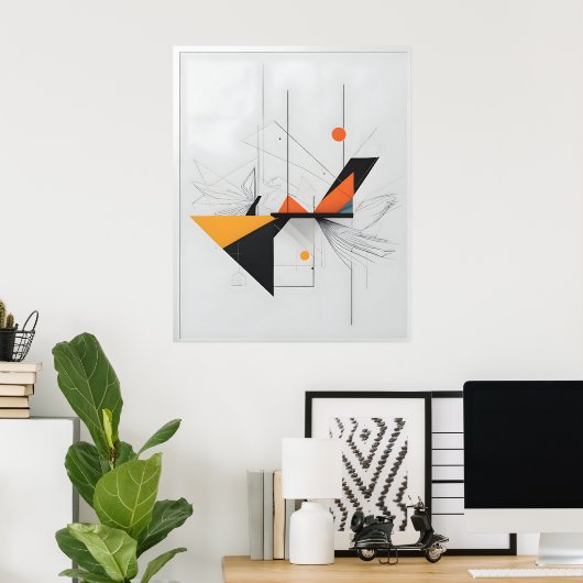 Poster Art moderne Abstrait (Bureau à domicile)