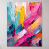 Poster Art moderne Abstrait coloré (Devant)