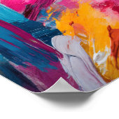 Poster Art moderne Abstrait coloré (Coin)