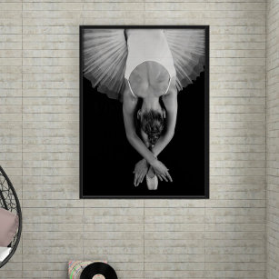 Poster Art moderne Ballerina noir et blanc