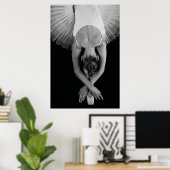 Poster Art moderne Ballerina noir et blanc (Bureau à domicile)